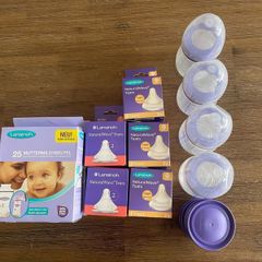 Brand new lasinoh teets, storage bags for baby bottle feeding, combination feeding