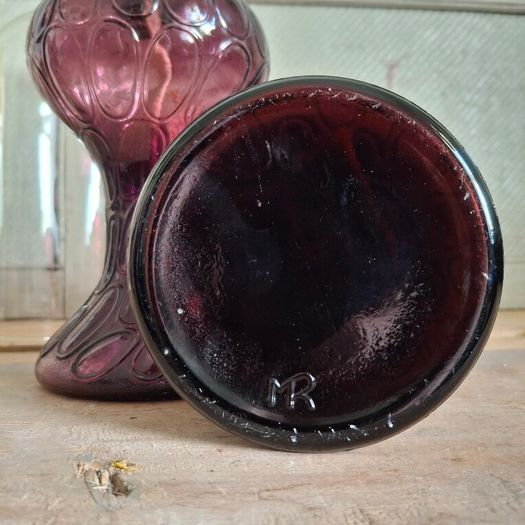 Pair of Cranberry Glass Lamps