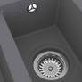Kitchen Sink with Overflow Hole Double Basins Grey Granite Image 3