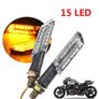 2x 15 LED Motorcycle Indicators Signal Light Indicator Black Image 4