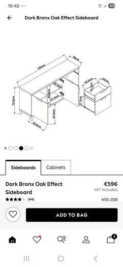 Bronx Sideboard Next - Oak