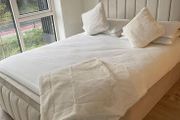 New Ottoman Storage  Upholstered Bed Frame Double &amp; King Size