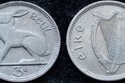 [#422] - Ireland 1967 | 3 Pence | Irish 3d | Hare | KM.12a | MS