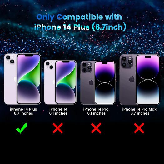 For iPhone 14 Plus Privacy Tempered Glass Anti Spy Screen Protector 9D New - FHT35IPTG