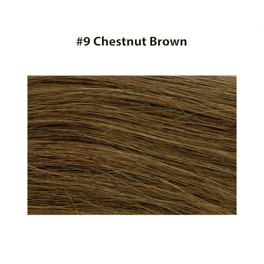 Micro Ring Hair Extensions 20" Double Drawn I Tip Remy Hair 25g - #9 Chestnut Brown
