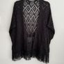 cardigan black lace kimono style cardigan primark black Image 2