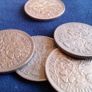 English Sixpence Coins. Image 2