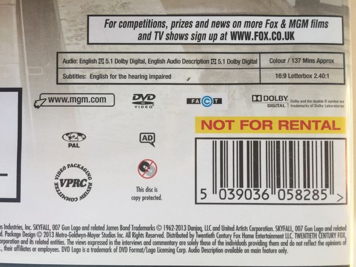 007 James Bond - Skyfall [2010] Daniel Craig [Movie DVD]