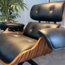 Eames Style Chair and Foot Rest Image 2