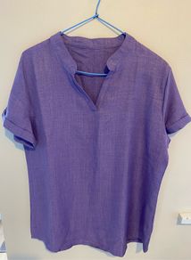 Purple Short Sleeved Blouse BNWOT Size Large