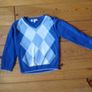 Age 3-4 Blue Argyle Jumper Image 2