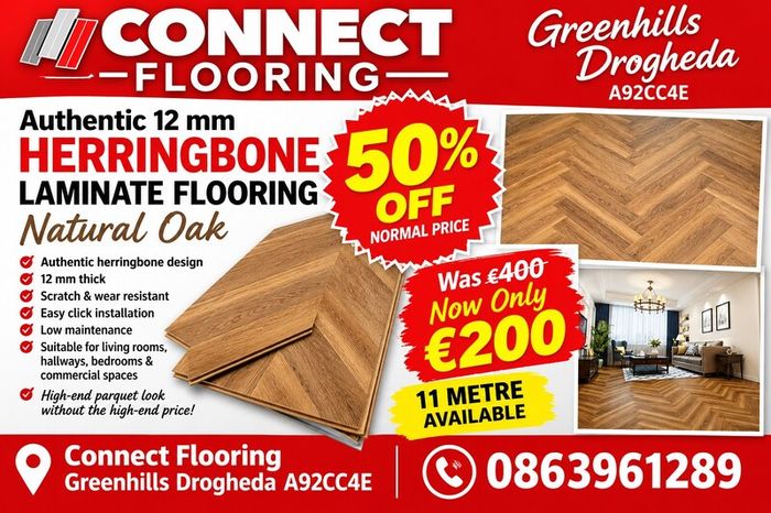 12 mm oak herringbone laminate flooring