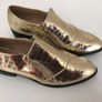 River Island Ladies Gold loafers size 5 can post Image 4