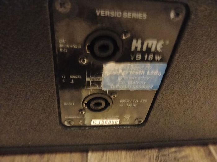 kme bass bins and kam power amp