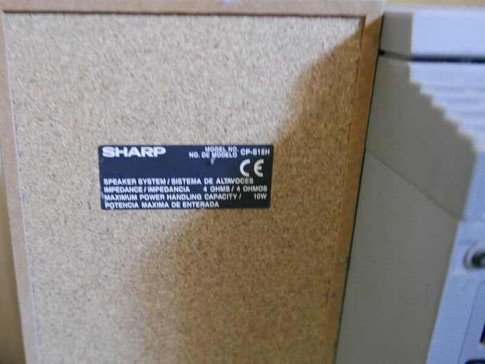 Sharpes Mini Stereo With Twin Speakers " Works Well "