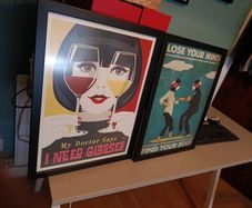 Cult movie prints and frames