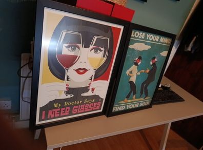 Cult movie prints and frames