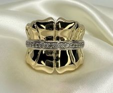 Silver Harry Ivens | Genuine White Zircon Eternity Band