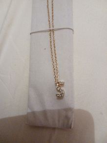 Inital S pendant and chain