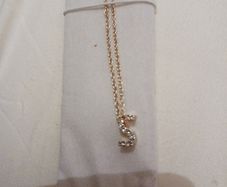 Inital S pendant and chain