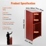 Podium Stand, 47 in Hostess Stand with 4 Rolling Wheels, Wood Podium with Storage Shelves, and Slant Desktop, Lecterns & Podiums for Church Image 5