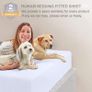 Fitted Sheets King Bedding 16"/40CM - White Extra Deep Microfiber Bed Sheet - Easy Care Soft Deep Pocket Bottom Sheet Kingsize Image 2
