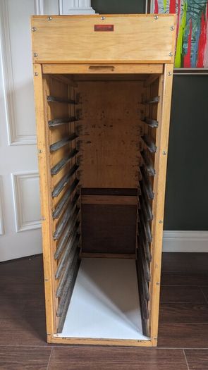 Tambour door baker cabinets from Ormeau Road Bakery