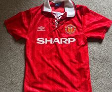 authentic 92-94 manchester united jersey
