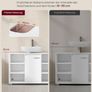 Washbasin Bathroom Cabinet with Adjustable Shelves Dove Grey or Cloud White Image 4