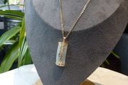 9ct Gold and Jade Pendant Necklace, Chinese Character Design, Italian 375 Chain