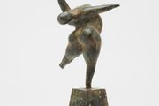 Modern bronze statue Voluptoulus backbend lady