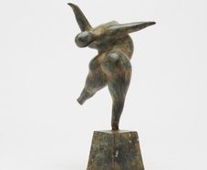 Modern bronze statue Voluptoulus backbend lady
