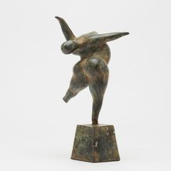 Modern bronze statue Voluptoulus backbend lady
