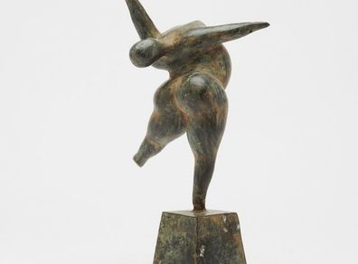 Modern bronze statue Voluptoulus backbend lady