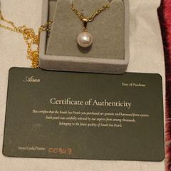 Genuine White South Sea Pearl Pendant boxed with Certificate