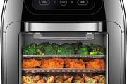 Multifunctional Digital Air Fryer+ Rotisserie, Dehydrator, Convection Oven, 17 Touch Screen Presets Fry, Roast, Dehydrate, Bake, XL 10L Family Size, Auto Shutoff, Large Easy-View Window