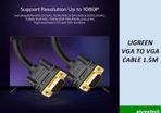 Ugreen VGA Cable 1.5M 3+6 Male To Male