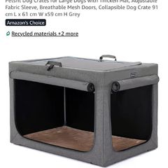 Petsfit Large Soft Collapsible Dog Crate 91cm Travel Crate