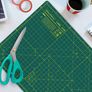 Self Healing Cutting Mat A3, 12" x 18" Fabric Cutting mat Double Sided 5-Ply Craft Cutting Board for Sewing,Crafts,Fabric, Quilting, Scrapbooking Projects, Green/Green-Shiny Merry Image 2