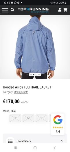 Asics Fujitrail Jacket Professional Size XL