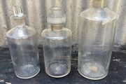 Vintage Pharmacy chemist bottles x3