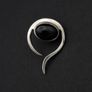 Jet Sterling Silver Abstract Pendant Image 10