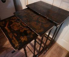 Three Antique Chinese Lacquered Tables - Side Tables
