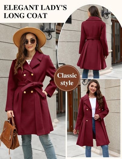 Brand New Women's Wool Blend Long Coat