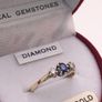9ct Gold Trilogy Sapphire & Diamond Ring Image 2