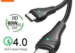 MCDODO 2M 60W/3A Laptop/Mobile/Tablet PD/QC 4.0 Fast Charger & Data Sync Type-C Male/Male Zinc Alloy & Nylon Braided Cable (Brand New/Warranty)