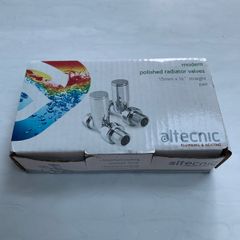 Altecnic modern chrome polished radiator valves 15mm 1/2"