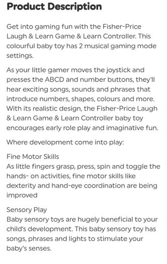 Fisher price ; Game and learn controller (137)