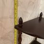 Vintage Dark Wood 3-Tier Corner Shelf Image 3