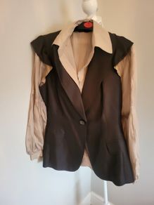 gilet and blouse